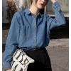 The new style of long-sleeved denim shirt for women in 2023 is fashionable and high-end. Layering loose tops, shirts and coats are trendy for women Application Scenario